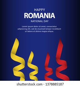 Romania independence day vector template