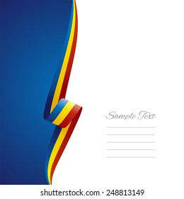 Romania left side brochure cover vector