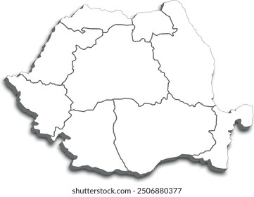 RUMÄNIENKARTE MIT VERWALTUNGSABTEILUNGEN