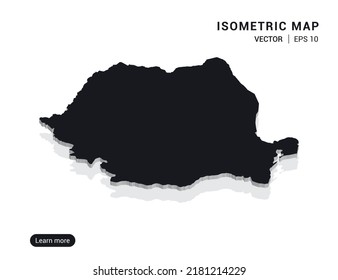 Romania Map Black On White Background Stock Vector Royalty Free   Romania Map Black On White 260nw 2181214229 