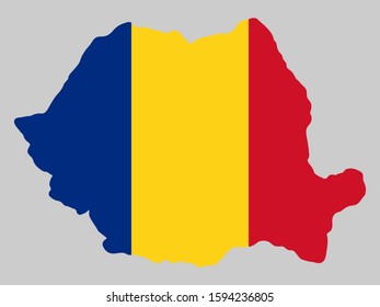 Romania Map flag Vector illustration Eps 10