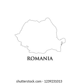 Romania map icon vector illustration.