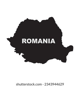 Diseño de símbolo de ilustración de vector de mapa de Rumania