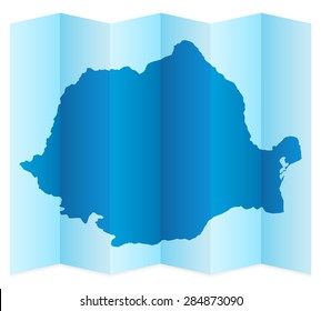 Romania map on a white background. Vector illustration.
