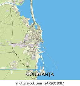 Constanța, Rumänien Karte Poster Kunst