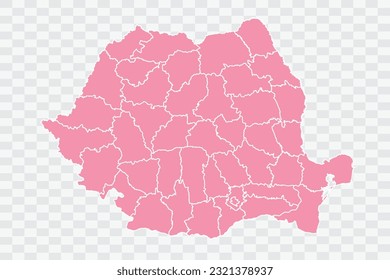 Romania Map Rose Color Background quality files png