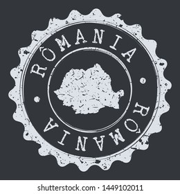 Romania Map Seal. Silhouette Postal Passport Stamp. Round Vector Icon Postmark.
