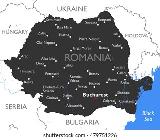 4,004 Romania Map Outline Images, Stock Photos & Vectors | Shutterstock