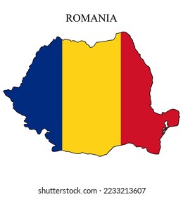 Romania map vector illustration. Global economy. Famous country. Eastern Europe. Europe.