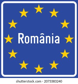 Romania National borde, Border crossings, Comparison of European road signs