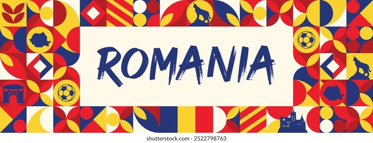 Romania National day banner design