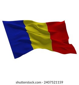Bandera nacional de Rumania en forma de vector