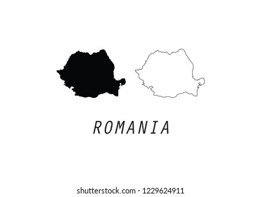 Romania Outline Map Country Shape State   Romania Outline Map Country Shape 260nw 1229624911 