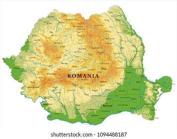 Romania Relief Map