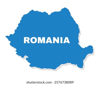 Romania simple flat vector illustration map