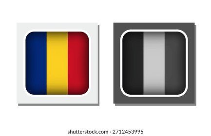 Romania Square Rounded Flag Icon
