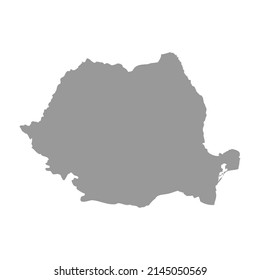Romania vector country map silhouette