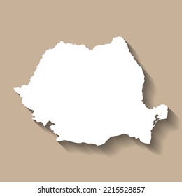 Romania vector country map silhouette