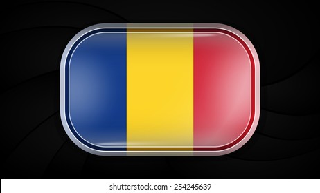 Romania. Vector Flag Button Series. Rectangular Shape This image is a vector illustration and can be scaled to any size without loss of resolution. This image will download as a EPS file.