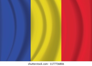 Romania waving flag