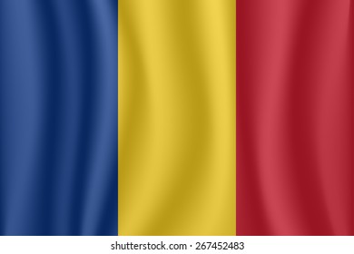 Romania waving flag