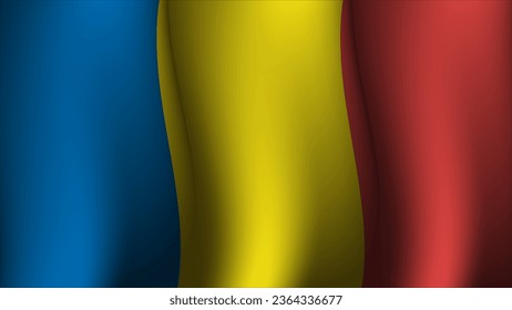 romania waving flag background design vector illustration suitable for poster design about holiday, feast day and national independence day on romania