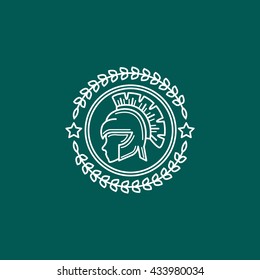 Romanian ancient warrior vector badge