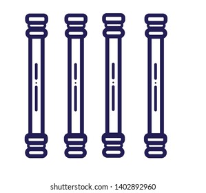 Romanian columns vector icons - Illustration