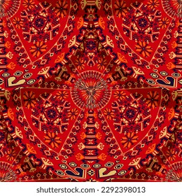 Romanian embroidery seamless pattern vector design 