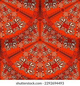 Romanian embroidery seamless pattern vector design 