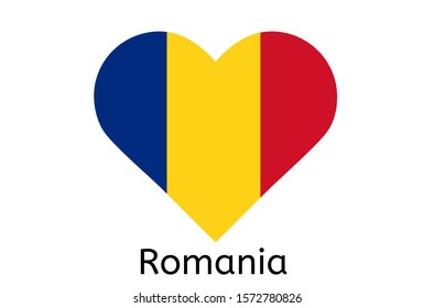 Romanian flag icon, Romania country flag vector illustration