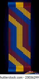 Romanian Flag Traditional Wool Hand Woven Motif