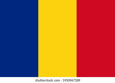 Icono vectorial de bandera rumana. La bandera de Rumania.