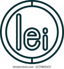 Romanian Leu Symbol Element For Design Graphic