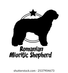 Romanian Mioritic Shepherd dog silhouette,  dog, dog breeds, logo, vector, silhouette, logo design, animal, illustration, icon, sign, design, black,  symbol, pet