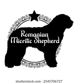 Romanian Mioritic Shepherd dog silhouette, dog, dog breeds,  vector, silhouette, logo design, animal, illustration, icon, sign, black, pet