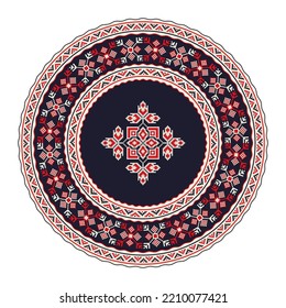 Romanian round design element, vector illustration