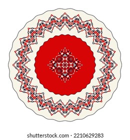 Rumänisches Runddesign-Element, Vektorgrafik