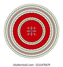 Romanian round design element, vector illustration