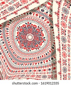 Romanian traditional background, vector illustration