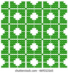 Romanian traditional folkloric pattern Background patterns.. Vector texture green clover flower. Vector background. Green clover lucky flower pattern background.Ready for print or artworks.
