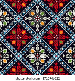 Romanian vector pattern inspired from traditional embroidery