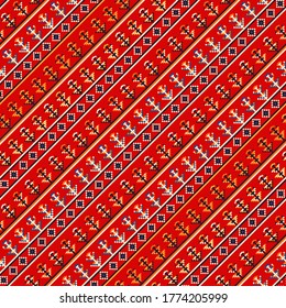 Romanian vector pattern inspired from traditional embroidery