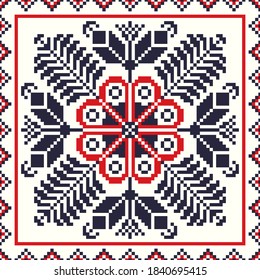 Romanian vector pattern inspired from traditional embroidery