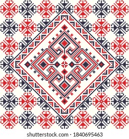 Romanian vector pattern inspired from traditional embroidery
