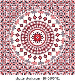 Romanian vector pattern inspired from traditional embroidery