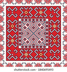 Romanian vector pattern inspired from traditional embroidery