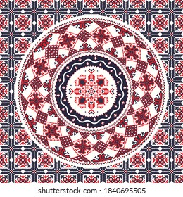 Romanian vector pattern inspired from traditional embroidery
