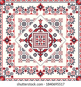 Romanian vector pattern inspired from traditional embroidery