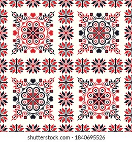 Romanian vector pattern inspired from traditional embroidery